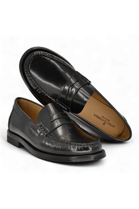 Mocassino uomo in pelle colore nero. ANTICA CUOIERIA | 23045-NERO